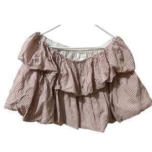 Anthropologie off-the-shoulder tiered bubble top